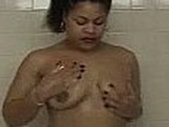 Fat ass chick gets in the shower and sets up her cam to film herself getting cleaned up. She soaps up her thick body, paying special attention to the huge tits and plump pussy and making sure they are spotless!